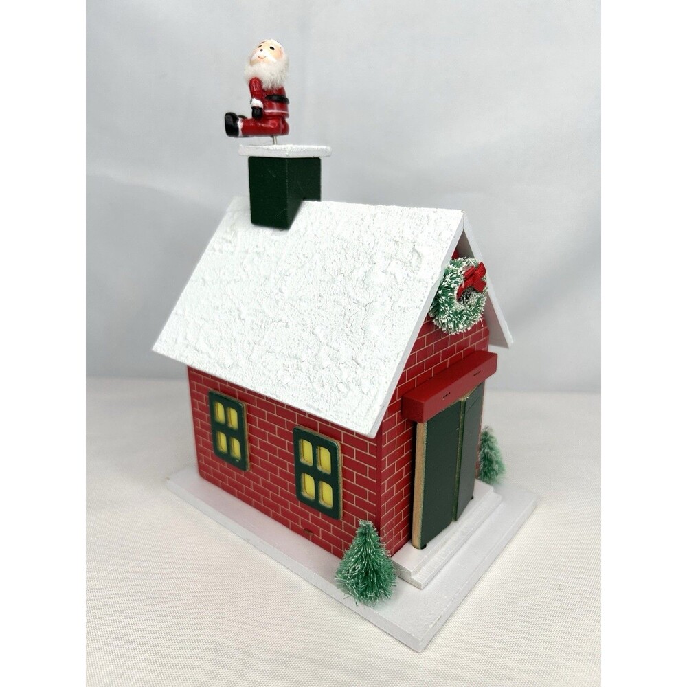 Vtg Berkeley Designs Music Box Christmas Animated Santa Coming to Town Works